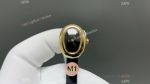 M1 Factory Cartier Mini Baignoire 24.6*18.7mm Quartz Movement Black Face Yellow Gold Case Watch